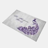 Paarse Peacock Persoonlijke deurmat (Schuin)