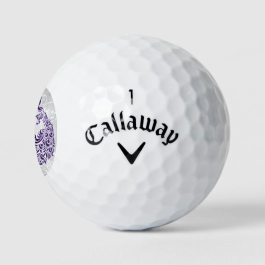 Paarse Peacock Persoonlijke Golf Balls Golfballen (Logo)