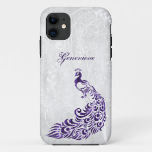 Paarse Peacock Persoonlijke Hoesje-Mate iPhone Cas Case-Mate iPhone Case