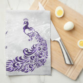 Paarse Peacock - Persoonlijke keukenhanddoeken (Quarter Fold)