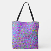Paarse Peacock Tote Bag (Achterkant)
