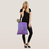 Paarse Peacock Tote Bag (Op model)