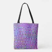Paarse Peacock Tote Bag (Achterkant)