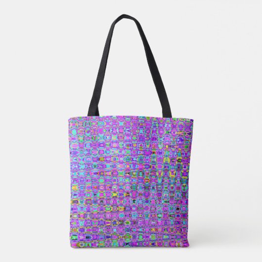 Paarse Peacock Tote Bag (Achterkant)