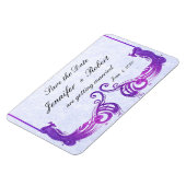 Paarse  Peacock Trouwmagneet Magneet (Linkerzijde)