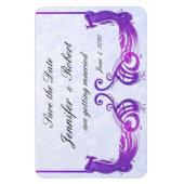 Paarse  Peacock Trouwmagneet Magneet (Verticaal)