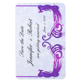 Paarse  Peacock Trouwmagneet Magneet