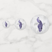 Paarse Peacock Wedding Confetti (Voorkanten)