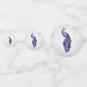 Paarse Peacock Wedding Confetti (Achterkanten)