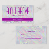 Paarse Pearl Beauty Salon Visitekaartje (Voorkant / Achterkant)