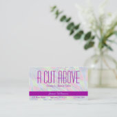 Paarse Pearl Beauty Salon Visitekaartje (Staand voorkant)