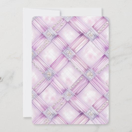 Paarse Pearl Pink Cupcake Verjaardag Kaart (Achterkant)