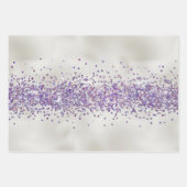 Paarse Pearl Silver Sparkle Inpakpapier Vel (Voorkant 2)