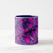 Paarse Pebbles Tweekleurige Koffiemok (Center)