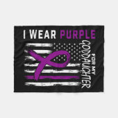 Paarse peetdochter alvleesklier kankerbewustzijn A Fleece Deken (Voorkant (Horizontaal))