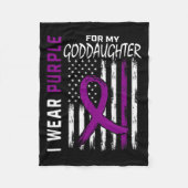 Paarse peetdochter alvleesklier kankerbewustzijn A Fleece Deken (Voorkant)