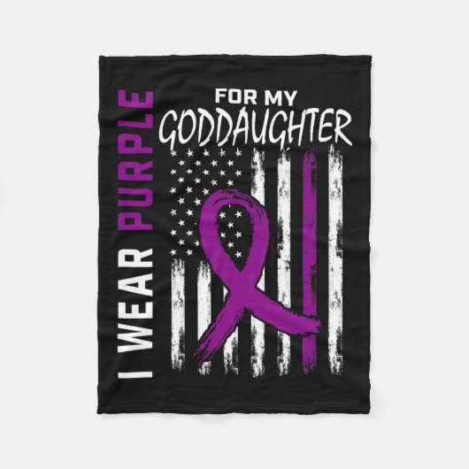 Paarse peetdochter alvleesklier kankerbewustzijn A Fleece Deken (Voorkant)