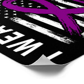 Paarse peetdochter alvleesklier kankerbewustzijn A Poster (Hoek)