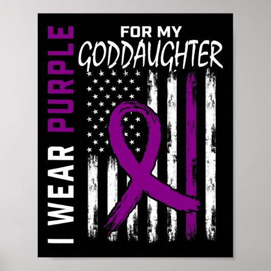 Paarse peetdochter alvleesklier kankerbewustzijn A Poster (Voorkant)