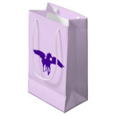 Paarse Pegasus Gift Bag Klein Cadeauzakje (Voorkant Gekanteld)