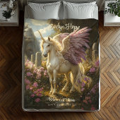 Paarse Pegasus Keltische Stenen Cirkel Mythisch Pa Fleece Deken