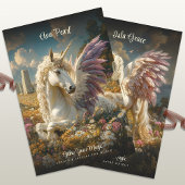 Paarse Pegasus Stone Circle Fantasy Mythisch Paard Inpakpapier Vel