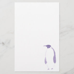 Paarse Penguin Briefpapier