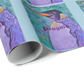Paarse Penguin Cadeaupapier (Rol Hoek)