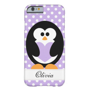 Paarse Penguin Love Barely There iPhone 6 Hoesje
