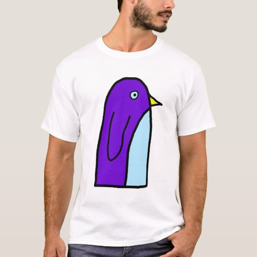 Paarse Penguin T-shirt (Voorkant)
