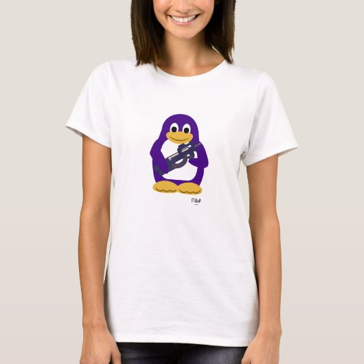 Paarse Penguin T-shirt (Voorkant)