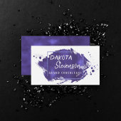 Paarse penseelstreek | Royal Violet Modern Splatte Visitekaartje