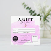 Paarse penseeltweekleppige penseelcadeaubon logo (Staand voorkant)