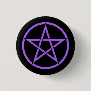 Paarse Pentacle Pentagram Button Badge
