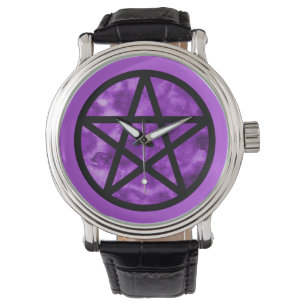 Paarse Pentacle Watch Horloge