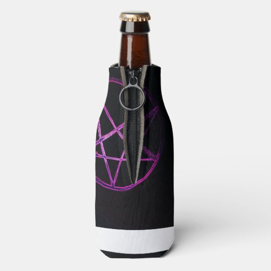 paarse pentagram-koelbox flesjeskoeler (Fles Achterkant)