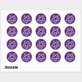 paarse pentagram stickers (Vel)