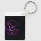 paarse pentagramkredietkaart flessenopener sleutelhanger (Achterkant)