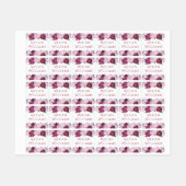 Paarse Peonies Floral Persoonlijke benaming Kledin Labels (Vel)