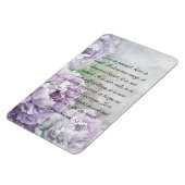 Paarse Peonies Love is Patiënt Love is Sind Magneet (Linkerzijde)