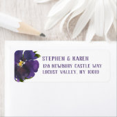 Paarse Peony Elegant Wedding Etiket (Insitu)