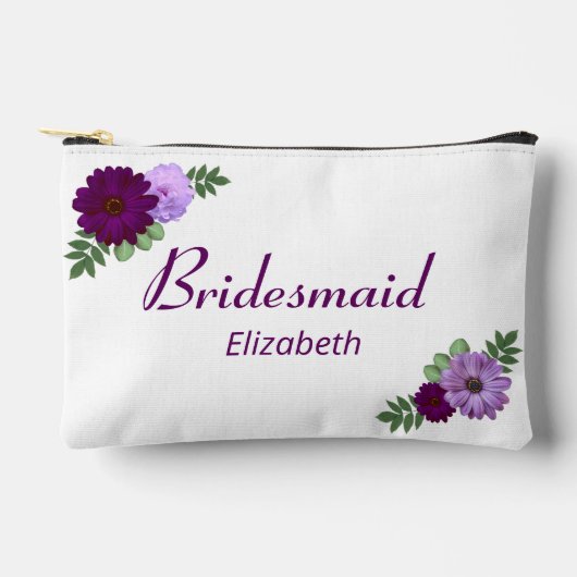 Paarse Peony Floral Wedding Etui (Voorkant)