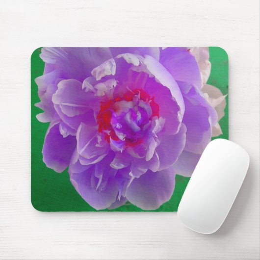 Paarse Peony MousePad Muismat (Met muis)
