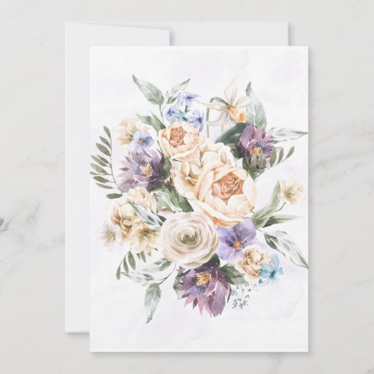 Paarse Peony Wildflower Weddenshow (Achterkant)