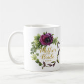 Paarse Peony Wreath Moeder van de Bride ID456 Koffiemok (Links)