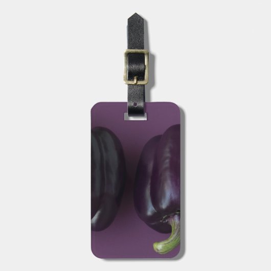 paarse pepers bagagelabel (Voorkant verticaal)