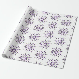 Paarse pepers mandala kunst cadeaupapier