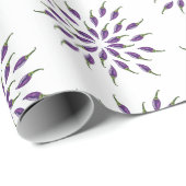 Paarse pepers mandala kunst cadeaupapier (Rol Hoek)