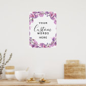 paarse pepertapper bruiloft creëer je eigen gewoon poster (Keuken)