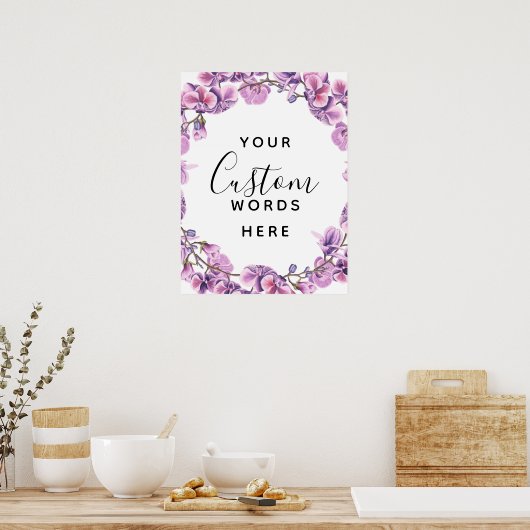 paarse pepertapper bruiloft creëer je eigen gewoon poster (Keuken)